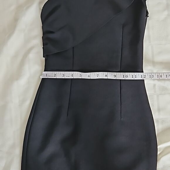 Adyce Women's One Side Off The Shoulder Bodycon Midi Dress Small Black - Picture 7 of 16